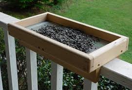 Bird Bath For Deck Railing Wire Mesh Screen Bottom Deck Rail Bird Feeder 5 1 2 Wire Mesh Screen Bird Feeders Rail Bird
