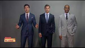 Double button closure jacket with notched lapels and single vented back. Jos A Bank Youtube