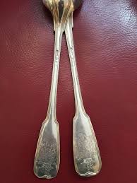 Armoiries De La Fitte De Pelleport Paire De Cuilleres A Servir En Argent Massif Xviiieme Toulouse 1774 1780 Modele Filet Argent Massif Massif Argent