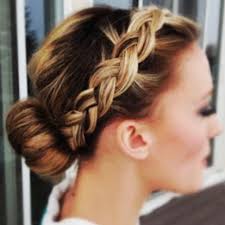 Cute french braid for short hair. Cute Braided Bang Bun Hairstyle Cute Hairstyles Quotes