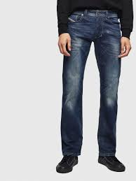 larkee 0853r men straight dark blue jeans diesel