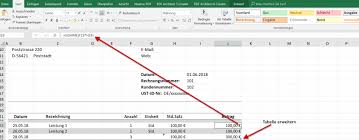 So Erstellen Sie Professionelle Rechnungsvorlagen In Excel 2016 2019 Löschen von zeilen, spalten oder tabellen.