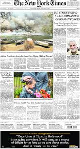We did not find results for: The New York Times In Print For Friday Jan 3 2020 The New York Times