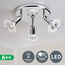 Buy ceiling track lighting and get the best deals at the lowest prices on ebay! Modern 3 Light Multi Directional Ceiling Fixture Adjustable Round Track Lighting Kits Energy Saving Led Bulbs Include Flushmount Ceiling Light For Living Room Kitchen Hallway Bedroom Polished Chrome Buy Online In Aruba At Aruba Desertcart Com