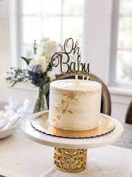 Gender Neutral Baby Shower Baby Shower Cakes Neutral Simple Baby Shower Cake Rustic Baby Shower Cake