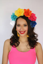 Colorful Flower Crown Cinco De Mayo Costume Child Mexican Headpiece Girls Flower Birthday Party Frida Kahlo Sugar Skull Toddler Spanish In 2020 Cinco De Mayo Costume Flower Birthday Party Headpiece