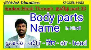 Tamil is a dravidian language spoken mainly in southern india and sri lanka, and also in malaysia, the uk, south africa, canada, the usa, singapore, france, mauritius, and many other according to 2012 censuses, there were just over 3 million tamils in sri lanka, and 1.8 million tamils in malaysia. Body Parts Names In Hindi Through Tamil Spoken Hindi Through Tamil Part 30 Youtube
