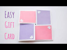 This will make folding the card easier and ensure a crisp smooth fold. Diy Surprise Gift Card Easy Cards To Surprise For Friendship Day Fun Paper Craft Ideas To Make Youtube