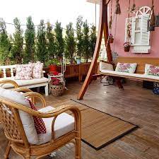 bahce dekorasyonu mobilya ve aksesuarlarla guzellesen bahceli evler ev gezmesi teras evler cati kati duzenleme