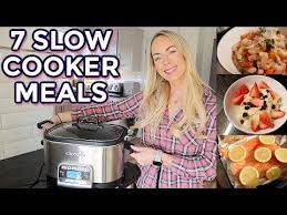 7 Slow Cooker Meals Easy Healthy Crockpot Meals Emily Norris Youtube In 2021 Easy Crockpot Recipes Healthy Crockpot Recipes Slow Cooker Crockpot Recipes