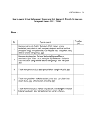 Adakah anda perlu mengarang tesis masters atau phd anda dalam bahasa inggeris? Syarat Kelayakan Untuk Pensyarah Universiti Ds51