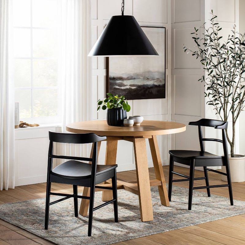 2pk Kaysville Curved Back Wood Dining