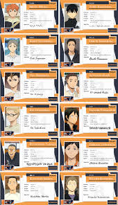 If there's any other character in haikyuu!! Haikyuu Character Cards Karasuno By Esteeso On Deviantart