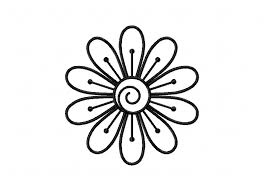 Basic Black And White Flower Outline Flowerdoodleoutline3 5 5 In Jpg 1000 721 Flower Outline Flower Doodles Simple Flowers