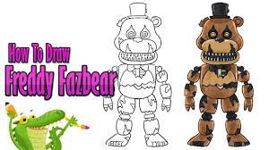 how to draw freddy fazbear nightmare - YouTube