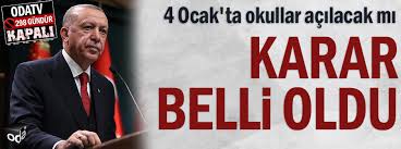İşte detaylar ve son dakika açıklaması. 4 Ocak Ta Okullar Acilacak Mi Karar Belli Oldu
