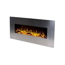 Remote control including on/off, heat setting and dimmer, flame effect can be used independently. Touchstone Onyx Stainless 50 In Electric Wall Mounted Fireplace Stainless Steel 80026