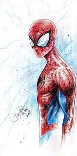 Time taken around 01.15 hour. Spidey Colored Pencil Sketch By Dexterwee On Deviantart Spiderman Drawing Color Pencil Sketch Spiderman Art Sketch