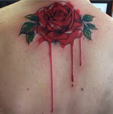This is a beautiful tattoo that will look amazing on everyone. Electric Tattoo Morley Western Australia Artist Sarah Akers Instagram Slaykers84 Bleeding Rose Painting The Roses Red Watercolor Rose Tattoos