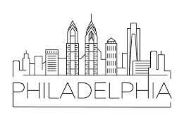 Philadelphia Minimal Skyline Philadelphia Skyline Skyline Drawing City Drawing