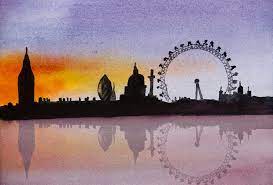 Get yours from +398 possibilities. London Skyline At Sunset Painting By Donna Walsh