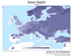 Map North East Snow Cover Map Europe