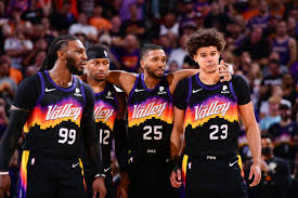 The suns compete in the national basketball association (nba). Aj Mzpxu2oprfm