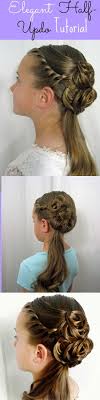 The bangs fall on the forehead sideways and dramatically progress in length covering the cheeks from the side but not disturbing the eyes yet covering the fine lines and making the style apt for over 50 women. Easy Half Updos For Prom Folade