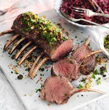Roast Rack Of Venison With Cherry And Clementine Crumb Recipe Venison Recipes Clementine Recipes Recipes