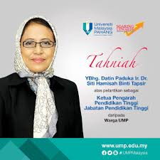 Pendidikan tinggi merupakan jenjang pendidikan setelah pendidikan menengah (smk/sma/ma). Ump Malaysia On Twitter Umpsharing Tahniah Atas Pelantikan Y Bhg Datin Paduka Ir Dr Siti Hamisah Binti Tapsir Sebagai Ketua Pengarah Pendidikan Tinggi Https T Co Ccjbfuxsxt