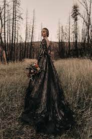 Autumn Bridal Editorial Parting Birds Natalie Michelle Photo Co Gothic Wedding Dress Black Wedding Dresses Black Wedding Gowns