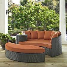 Brayden Studio Tripp Patio Daybed With Sunbrella Cushions Outdoor Daybed Outdoor Patio Furniture Patio Daybed