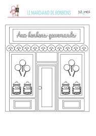coloriage le magasin de bonbons bonbon collection fonte griswold