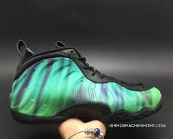 New Release Nike Air Foamposite One Northern Lights Black Green Glow Fierce Purple Price 130 63 Air Huarache Shoes Nike Air Huaraches Shoes Air Huarache