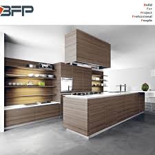 The oak cabinet shown here will receive a red chestnut stain that darkens the wood and adds a warm red tone while bringing. China Luxury Design Affordable Price Wood Grain Hpl Finish Kitchen Cabinet China Furniture Kitchen Cabinets