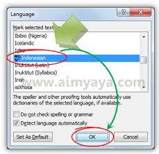 Cara Menggunakan Spelling Checker Bahasa Indonesia Di Ms Word 2010 Cara Aimyaya Cara Semua Cara