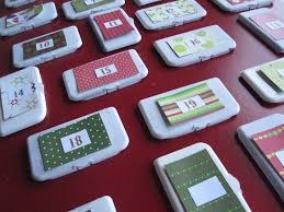 Diy Advent Calendar Made From Wipes Lids No Time For Flash Cards Baby Wipes Container Diy Advent Calendar Wipes Container