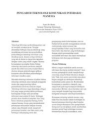Seiring berjalannya waktu, manusia ditemui dan menciptakan teknologi yang semakin canggih. Pdf Pengaruh Teknologi Komunikasi Interaksi Manusia