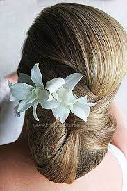 White Real Touch Dendrobium Orchids Triple Wedding Hair Flower Wedding Hair Flowers Flowers In Hair Orchid Hair Piece