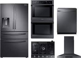 And you may begin the project believing but you can still create a luxury kitchen on a budget with a full kitchen package. Samsung Sarectrhwodw323 5 Piece Kitchen Appliances Package With French Door Refrigerator And Dishwasher In Black Stainless Steel