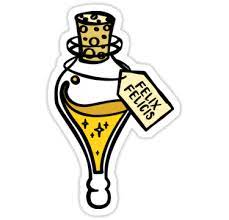 Felix Felicis Liquid Luck Potion Magic Spell Sticker By Tachadesigns Harry Potter Stickers Harry Potter Drawings Halloween Stickers