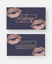 15% off with code julyzweekend. Makeup Artist Typography Lips Faux Rose Gold Business Card