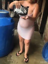 Diana Párraga Pregnant Wife Showering Outdoor Video – Full Video Details