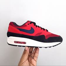 Nike Air Max 1 Red Crush Midnight Navy Women 7 5 Nwt