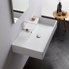 It boasts of high functionality, given its 18.1 by 10 by 5 inches. Scarabeo By Nameeks Teorema Ceramic 32 Wall Mount Bathroom Sink With Overflow Reviews Wayfair