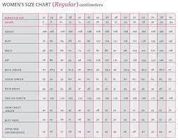 Burda Patterns Women S Sizing Chart Cm Size Chart Clothing Measurement Chart Burda Patterns