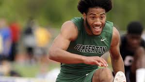 Brandon Outlaw runs a quick lap in BCSL boys track
