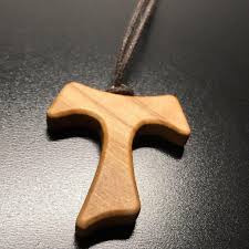 Tau Wooden Cross Blessed by Pope -franciscan Crucifix 1" 1/4
