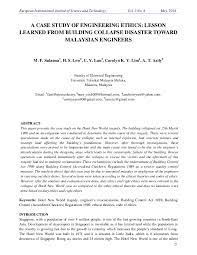 It can focus on a person, group, event or organization. Pdf A Case Study Of Engineering Ethics Lesson Learned From Building Collapse Disaster Toward Malaysian Engineers Fatihah Lim Academia Edu