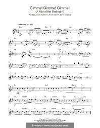 Gimme Gimme Gimme After Midnight Abba Alto Saxophone